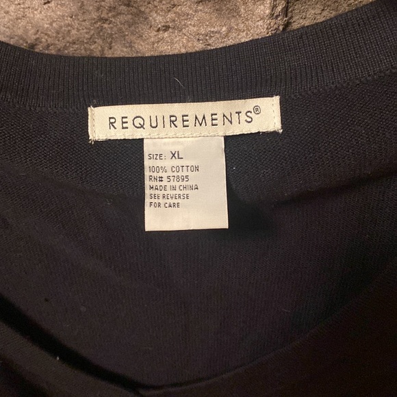 Requirements Black Button Up Cardigan. Size XL - Picture 2 of 3